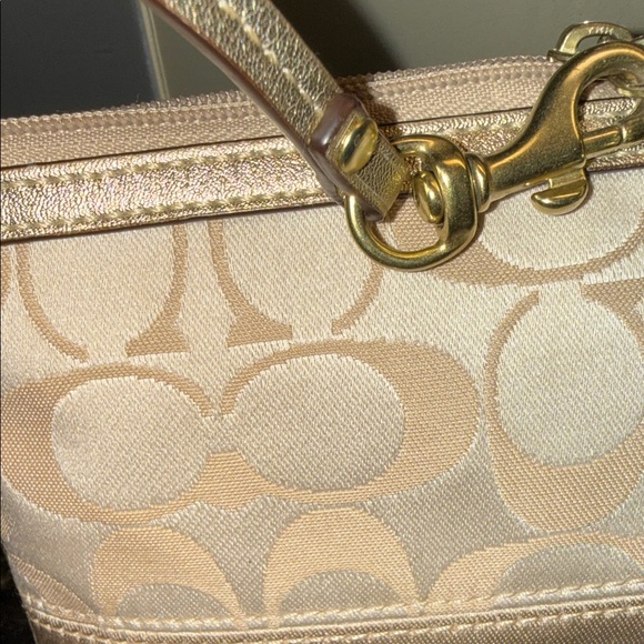 Coach Signature Beige Wristlet Clutch - Picture 5 of 9